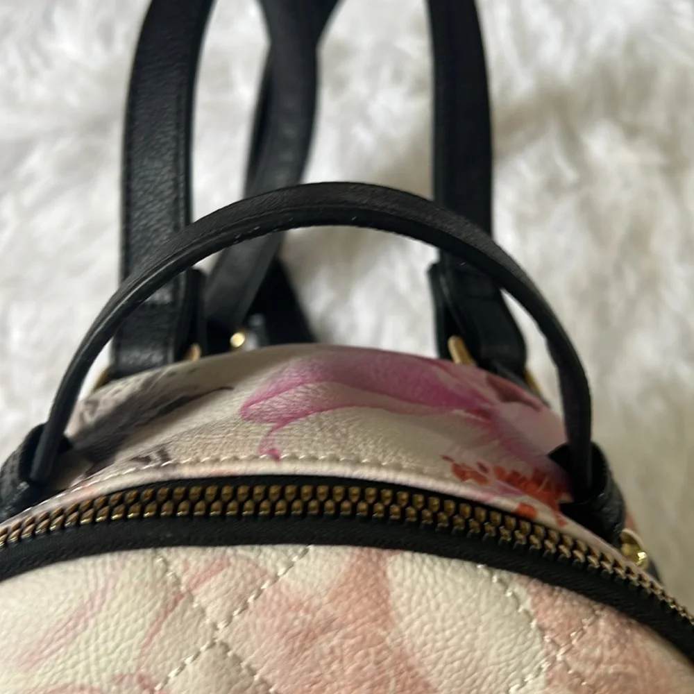 Betsey Johnson mini puppy dog floral backpack